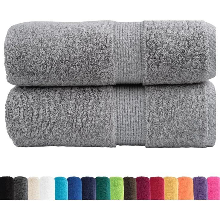 vidaXL Premium-Waschtücher SOLUND 2 Stk. Grau 30x30 cm 600 g/m² 137299 – Bild 2