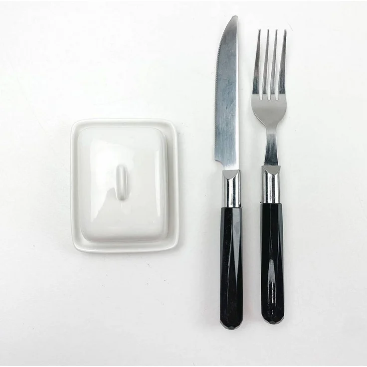 Excellent Houseware Butterdose Butterdose aus Keramik, klein, weiß, Porzellan, (einzeln) – Bild 2