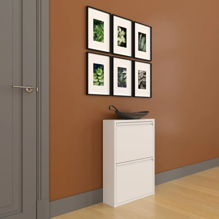 Schuhkipper, Metall 50 x 15 x 70,5 cm, weiß RAL 9003 – Bild 7