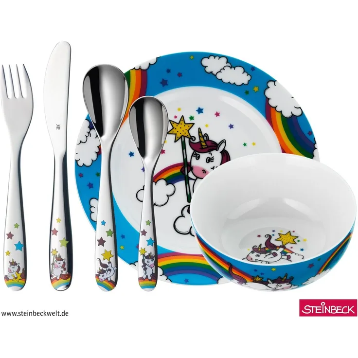 WMF Kinderbesteck-Set Einhorn, 6-teilig
