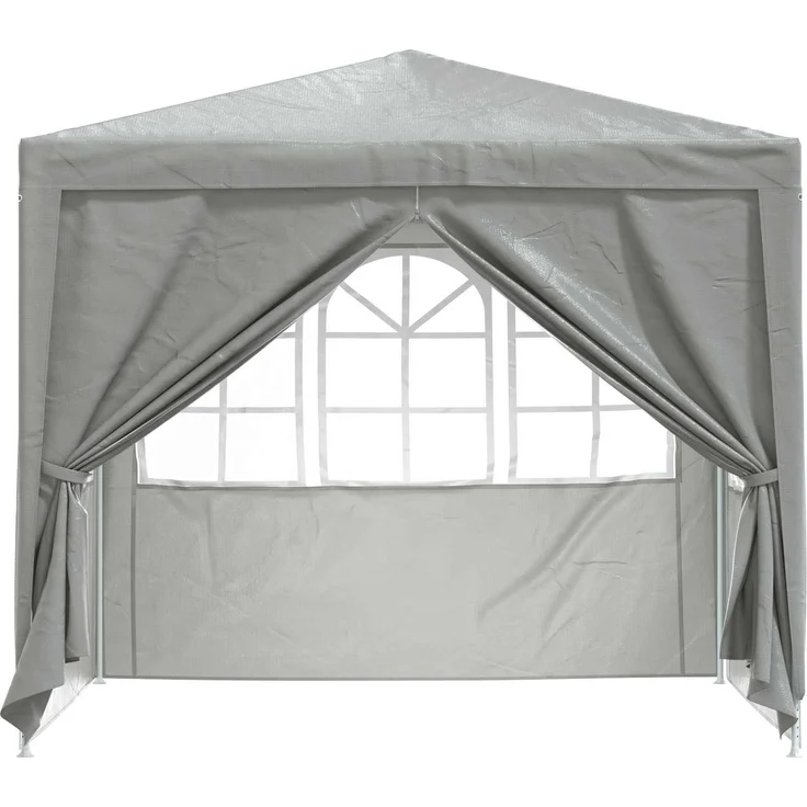 vidaXL Party-Zelt Hellgrau 250 x 250 x 240 cm PE und Stahl 42032997 – Bild 4