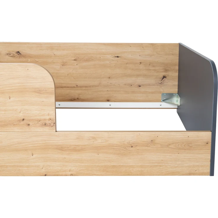 Bodenbett »Alessio« 90 x 200 cm, Anthrazit / Artisan Oak, (B/H/T): 204 x 50 x 94 cm, Arthur Berndt – Bild 4