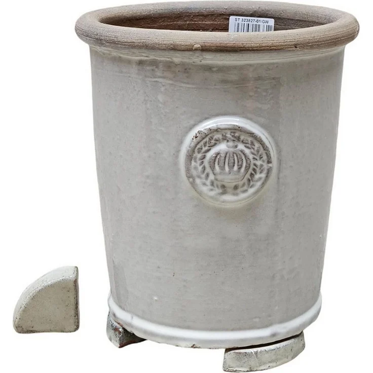 Teramico Blumentopfuntersetzer 4 Untersetzer für Blumentopf, Grau-Weiß, 9 x 9 x 2 cm, Hochwerti, Zubehör für Alle Holzkisten 50 x 40 x 30 cm, 100% Frostfest – Bild 2