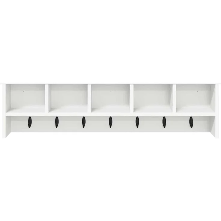 vidaXL Wandmontierter nachttisch Weiß 100 x 16 x 26 cm Holzwerkstoff 874323 – Bild 5