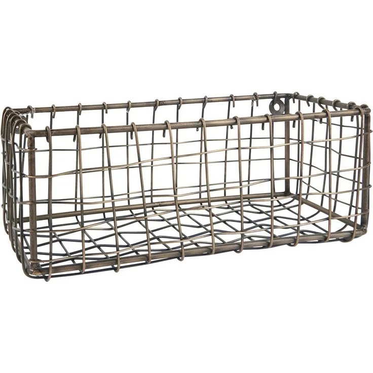 Wandkorb Hängekorb Korb Metall Goldfarben Ib Laursen 5860-17