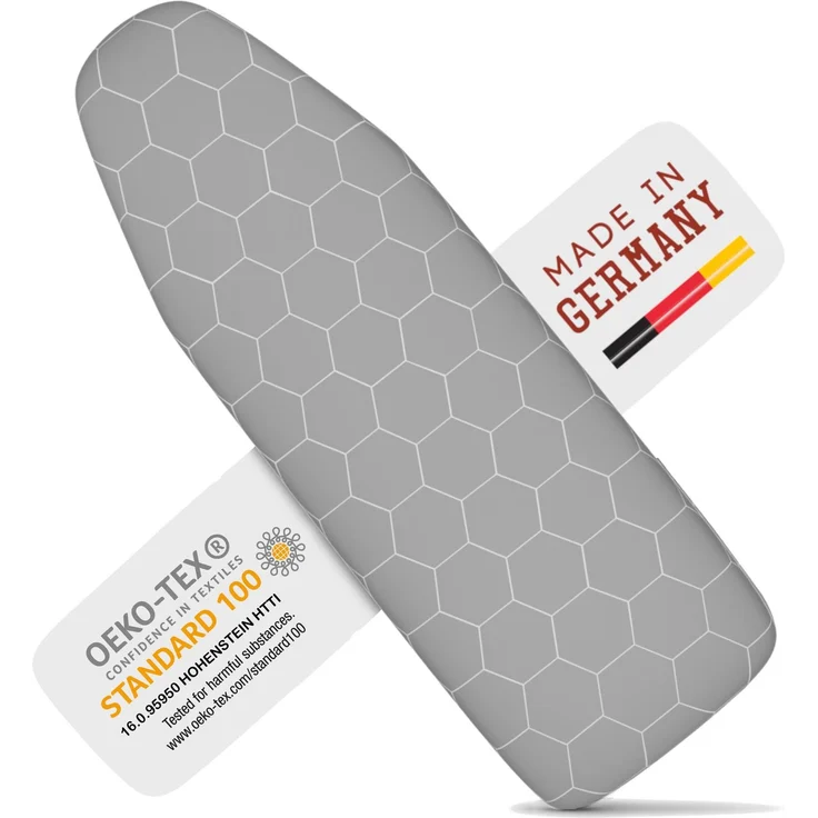 arteneur Bügelbrettbezug 15“x54“ | Made in Germany Bügeltischbezug mit hitzereflektierender Aluminiumbeschichtung | Strapazierfähiger Bügelbezug mit elastischem Kordelzug (US Standard Größe)