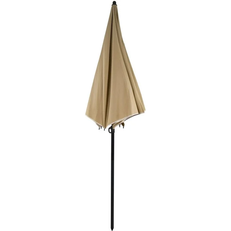 VCM Sonnenschirm rund 917584 Taupe H. 190 x 180 x T. 180 cm – Bild 2