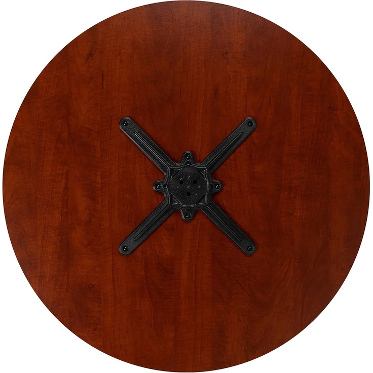 Flash Furniture Chapman 91,4 cm runder Mehrzweck-Konferenztisch, Business-Tisch für Büro und Konferenzräume, Kirsche – Bild 10