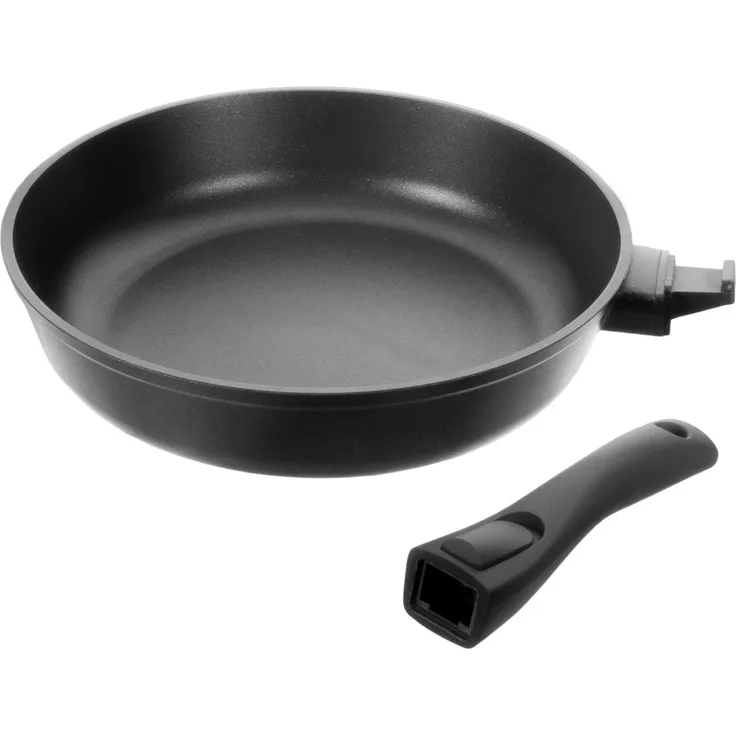 Bratpfanne 24 cm Pfanne mit Antihaftbeschichtung abnehmbarer Griff Universalpfanne für alle Herdarten inkl. Induktion Spülmaschinengeeignet