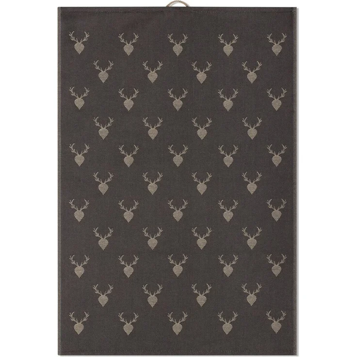 ROSS Geschirrtuch 2er-Set Hirsch + Hirsch, allover, (Set, 2-tlg, 2er-Set) – Bild 1