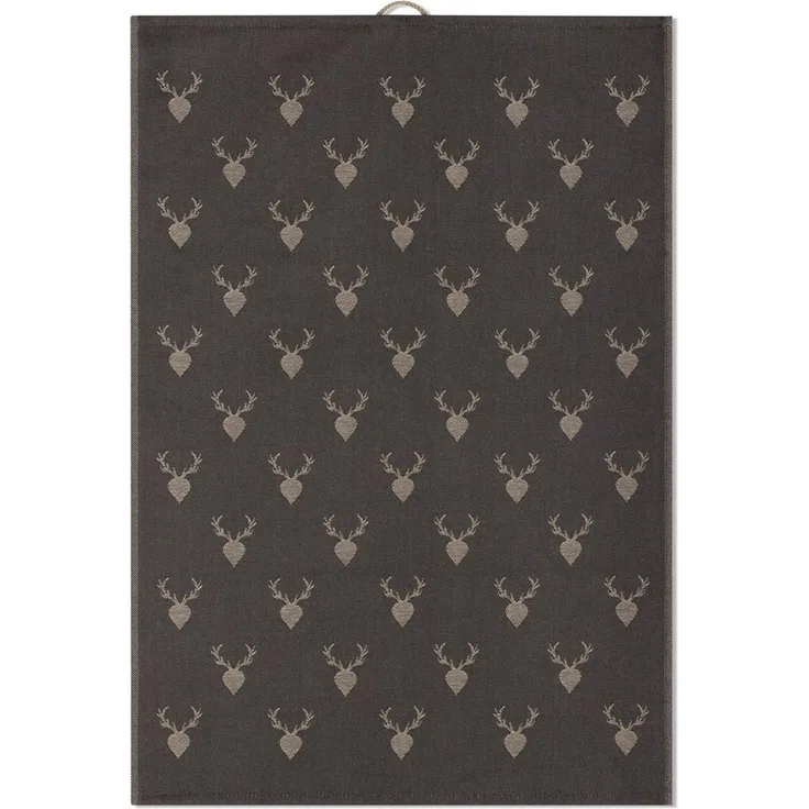 ROSS Geschirrtuch 2er-Set Hirsch + Hirsch, allover, (Set, 2-tlg, 2er-Set)