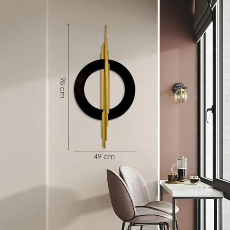 Wallity 'APT755LSAA' Dekoratives Wandaccessoire aus Metall, Gold / Schwarz, 98 x 49 cm – Bild 6