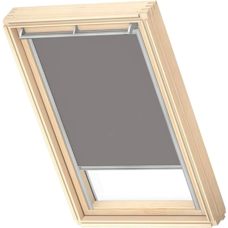 Verdunklungsrollo DKL MK06 0705S, VELUX, verdunkelnd, ohne Bohren, in Führungsschienen, VELUX »Pick & Click!«, alufarbene Führungsschienen & Griffleiste