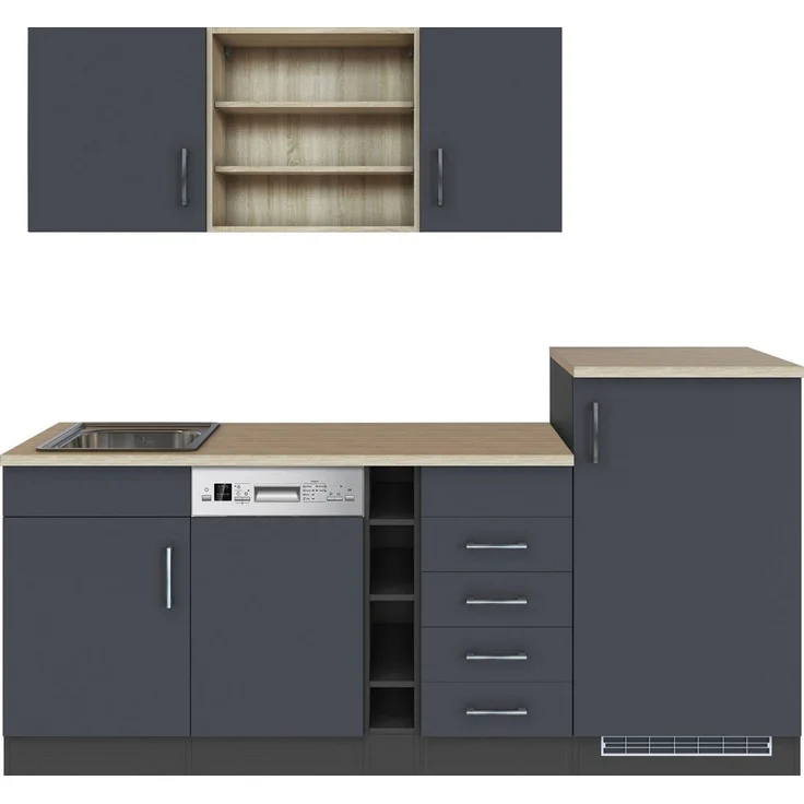 KOCHSTATION Küche KS-Mali, Breite 210 cm, mit E-Geräten – Bild 1
