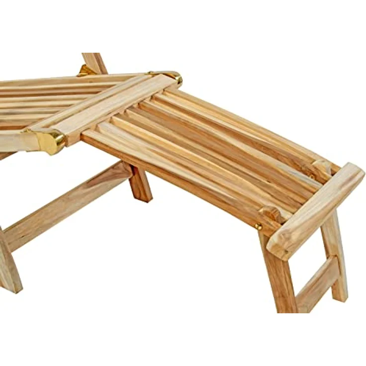 SAM 2er Set Gartenliege Puccon, verstellbare Sonnenliege, Teakholz massiv, Liegestuhl klappbar, Deckchair/Holzliege ideal für Balkon, Terrasse und Garten – Bild 7