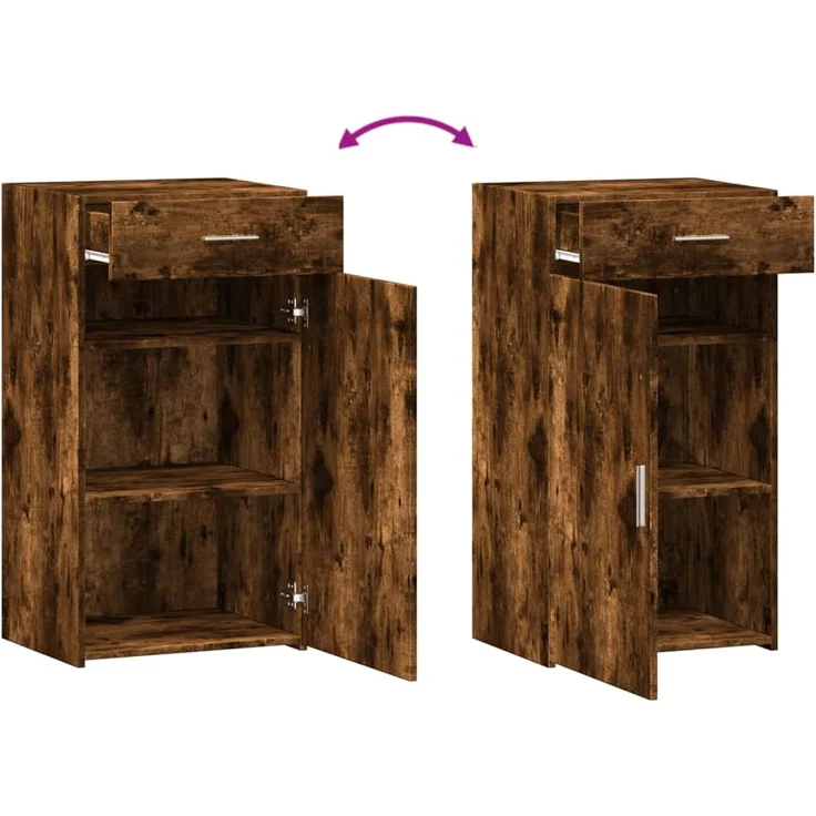 vidaXL Sideboard Räuchereiche 50x42,5x93 cm Holzwerkstoff 846296 – Bild 7