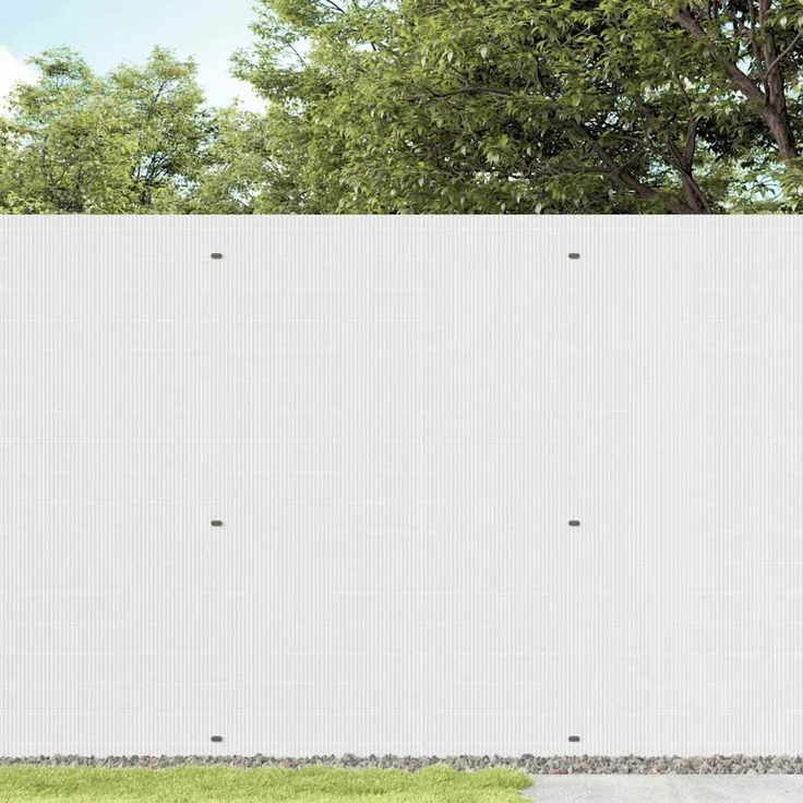 vidaXL Gartenzaun Doppelseitig Weiß 1,8x3 m PVC 42002618 – Bild 3