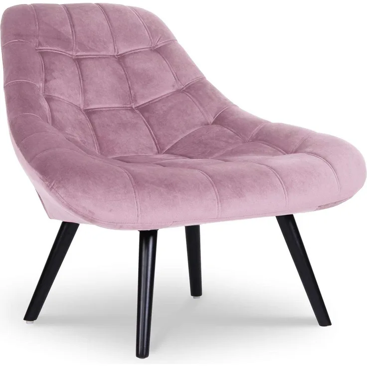 Menzzo Danios Sessel mit Samtbezug Rosa