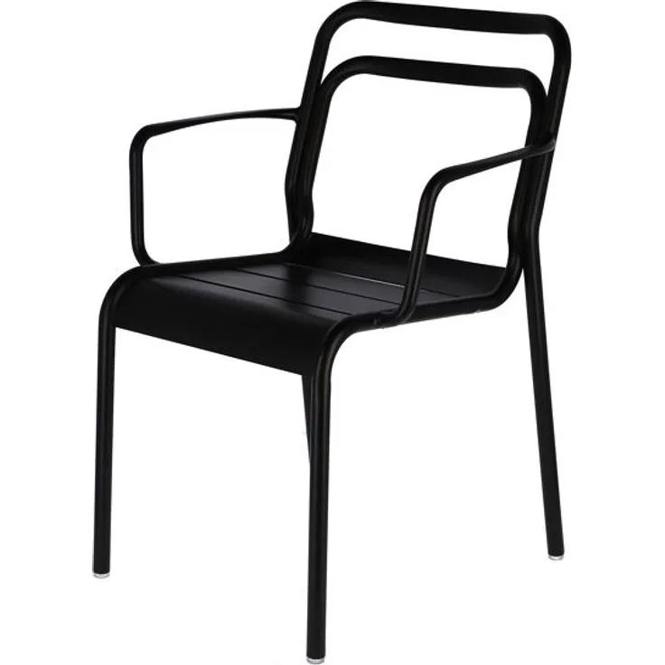 Stapelsessel Live aus Aluminium, Schwarz