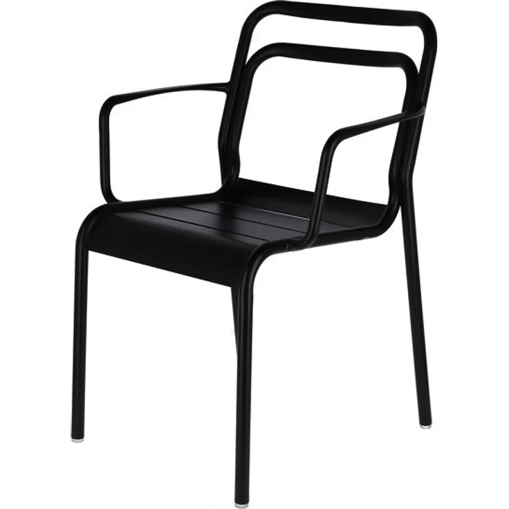 Stapelsessel Live aus Aluminium, Schwarz – Bild 1