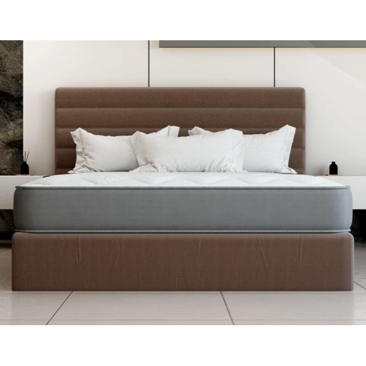 eXtreme comfort ltd Hybrid-Cooltouch-Matratze, 75x190 cm, Memory-Schaum und Spiralfeder, Plüsch-Haptik, Cooltouch Plus-Schlaffläche, 18 cm tief, Grau