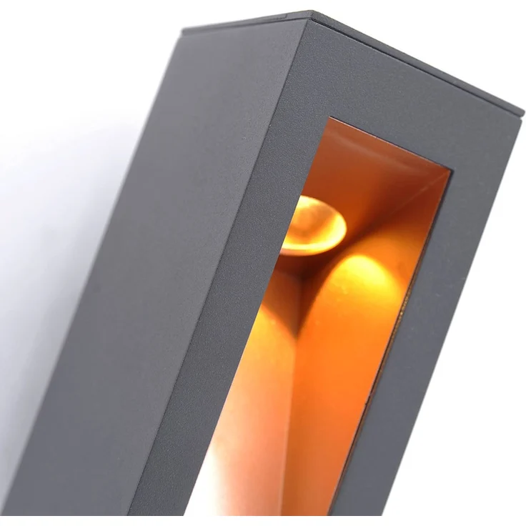 LED Wandleuchte, Alu, anthrazit, Höhe 19 cm – Bild 5
