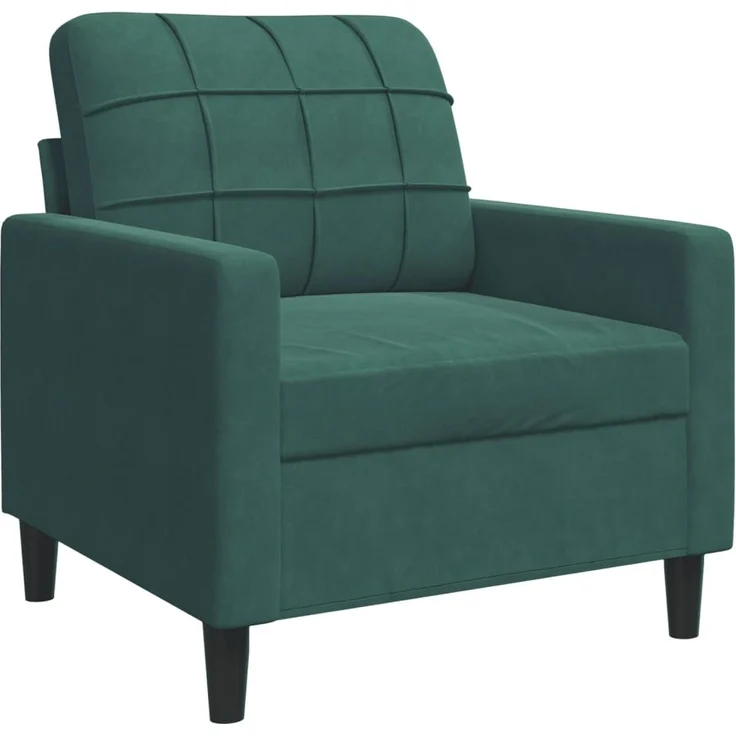 vidaXL Sessel Dunkelgrün 60 cm Samt 4007606 – Bild 1