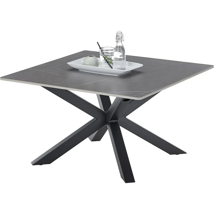 Couchtisch >Janin< in grau, schwarz, Keramik, Metall - 80x45x80cm (BxHxT) – Bild 4