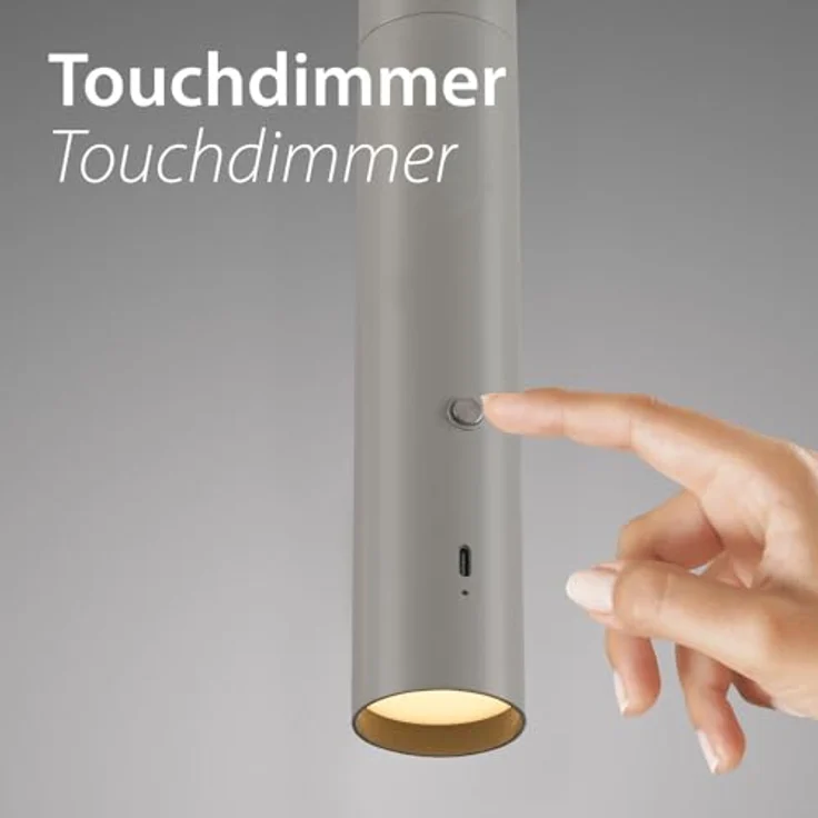 Just Light Pendelleuchte Attach, LED Akku-Pendelleuchte mit USB, 300 lm, verstellbar in Weiß – Bild 4
