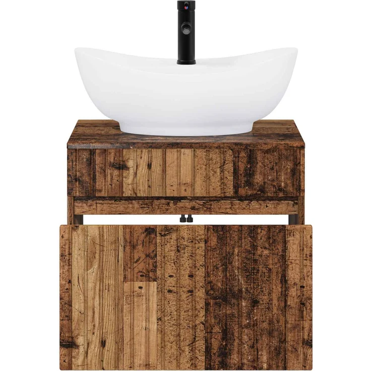 vidaXL Waschbeckenschrank Altholz 59 x 44,5 x 80 cm Holzwerkstoff 3404318 – Bild 3