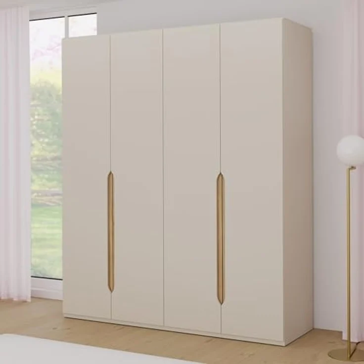 Drehtürenschrank >EDWAL< in sandfarbig / Mauvelle Eiche Dekor - 177,5x210,5x54,2cm (BxHxT) – Bild 2