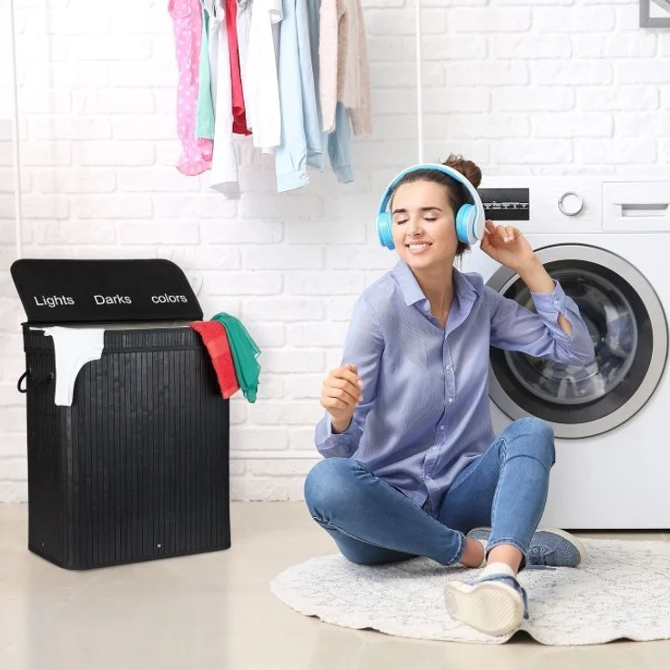 Wäschesortierer aus Bambus – Bild 3