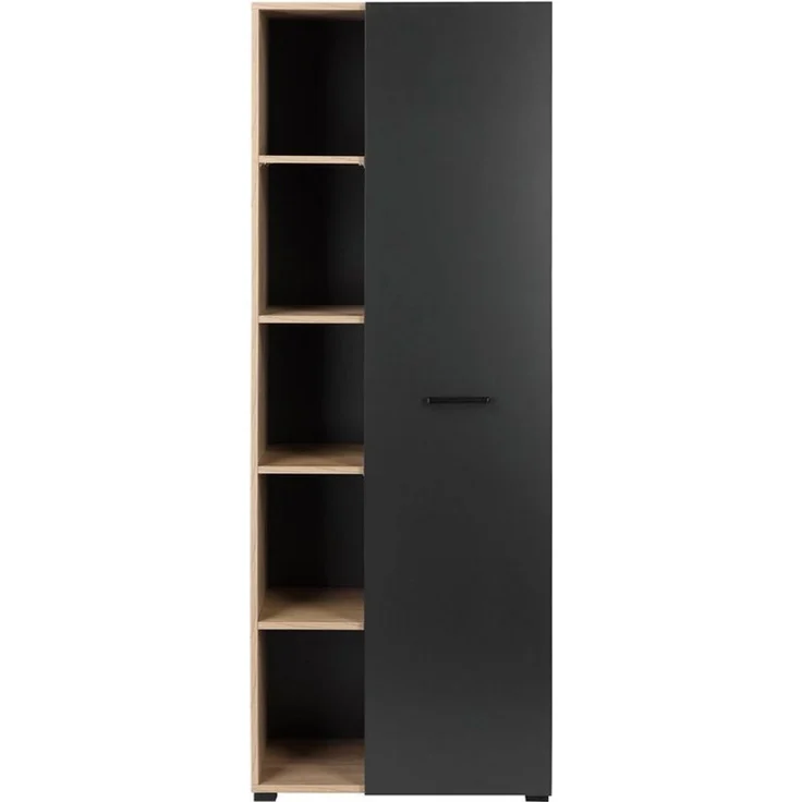 Places of Style Aktenschrank Moid, moderner Mehrzweckschrank, Maße: 64,5x41,5x175 cm, 5 Fächer mit viel Stauraum – Bild 3