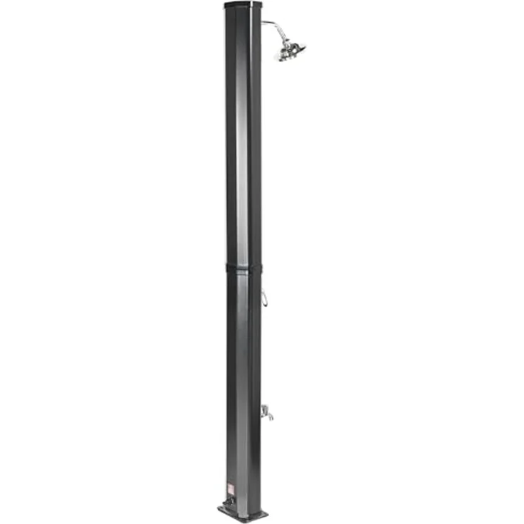 Freistehende solarbetriebene Gartendusche TUXPAM Schwarz – Bild 5