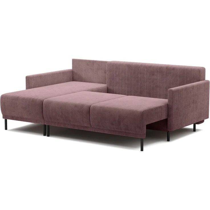 Selsey 'Hamiel' Ecksofa mit Schlaffunktion & Bettkasten, Cord, Universal, Lila – Bild 8