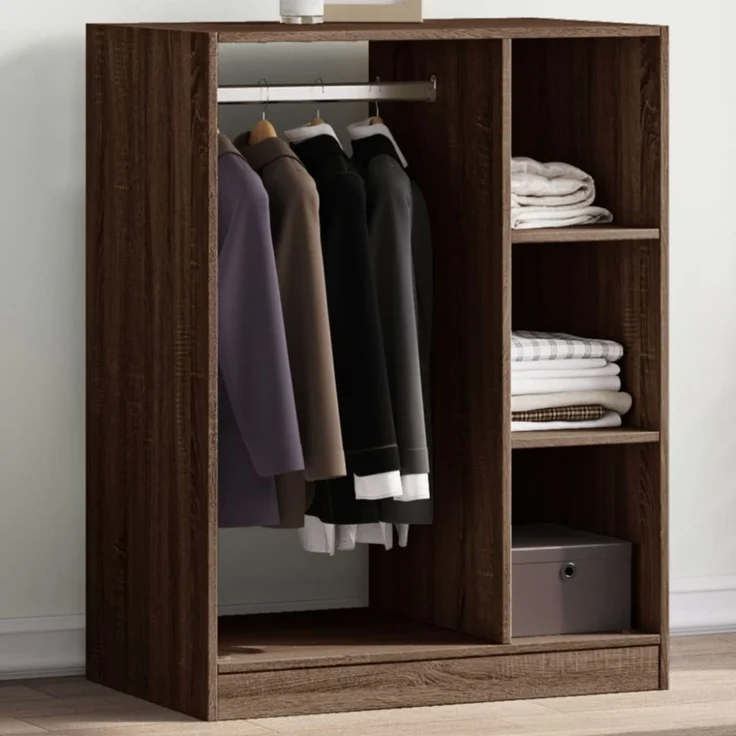 vidaXL Kleiderschrank Grau Sonoma 77x48x102 cm Holzwerkstoff 840812 – Bild 1