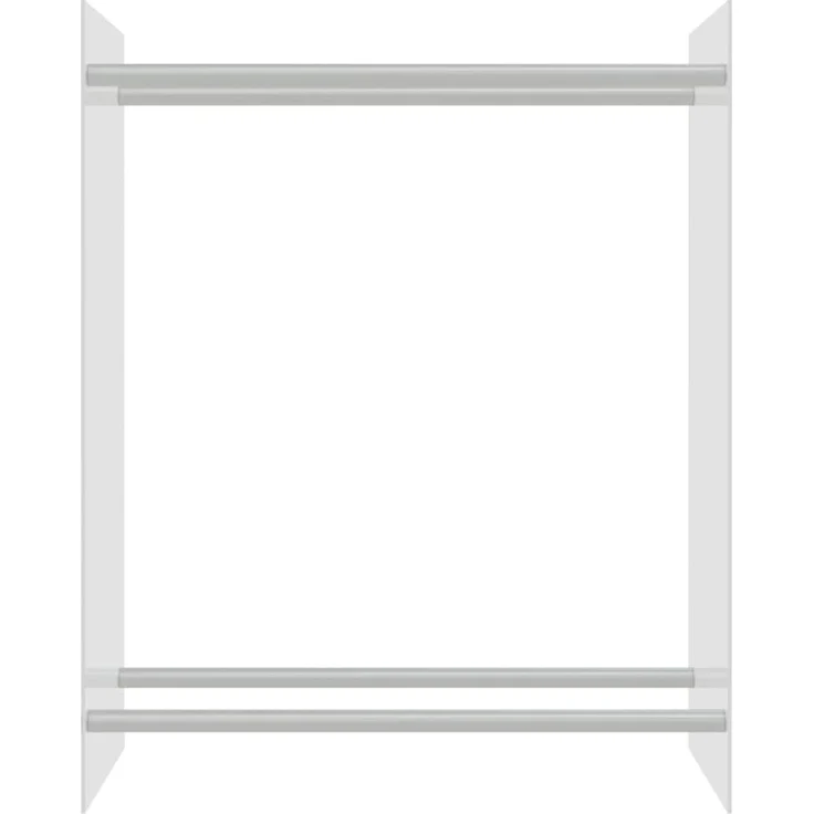 vidaXL Brennholzregal Transparent 80x35x100 cm Hartglas 327469 – Bild 2