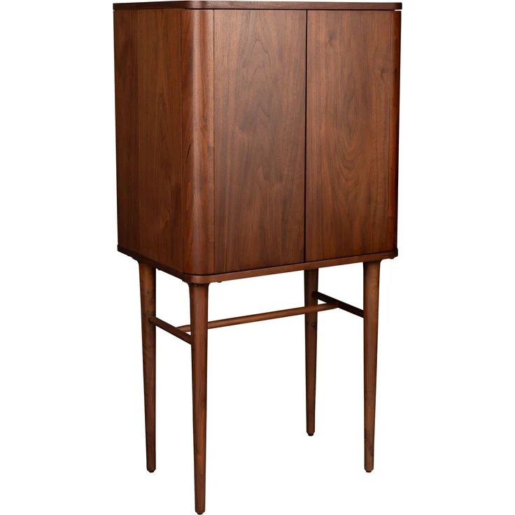 DutchBone Schrank Morrison mit Walnussfurnier und Massivholz Braun 62x45x125 cm – Bild 1
