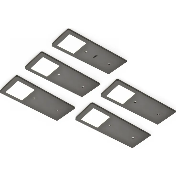 AstraLED SE Set-5 Unterbodenleuchten schwarz matt 3000 K warmweiß / Nischenleuchten / Lumica