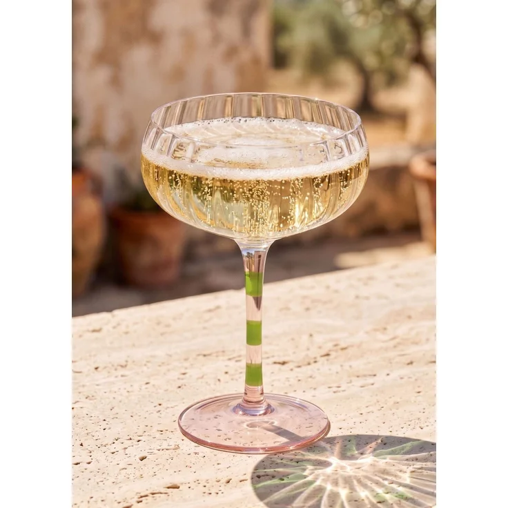 Hermia Concept 'BRD0153 - 4'lü' Eisbecher-Set (4-teilig), Rosa / Grün, 11 x 11 x 15 cm, 240 ml – Bild 1