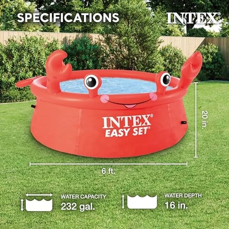 INTEX Happy Crab Aufblasbarer Pool Easy Set 183x51 cm – Bild 2