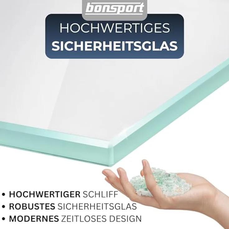 bonsport Badregal Glas Regal, Glasregal Milchglas rechteckig 60 x 10.16 x 0.6 cm – Bild 7