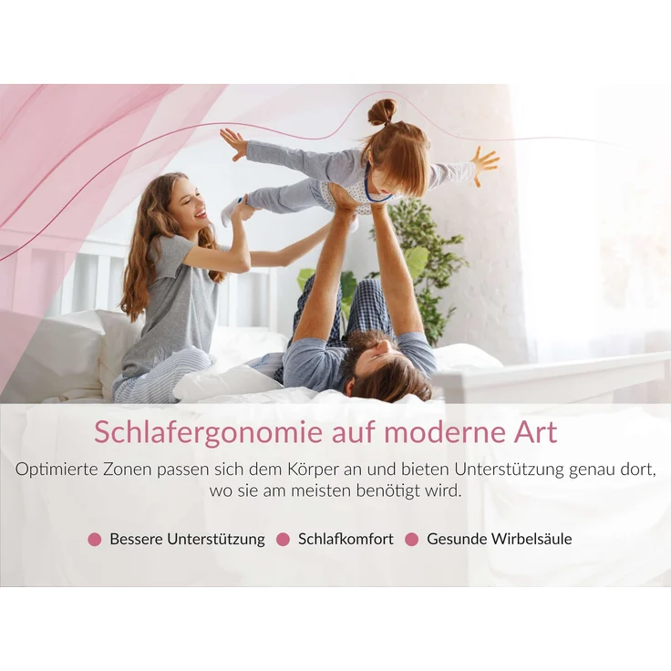 Schaumstoff-Matratze, Visco Schaum 5 cm, Komfortschaum H2, antiallergisch und waschbar, 7 zonen - 140 x 200 cm - ORIO - LUX – Bild 10