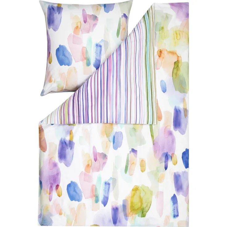 Estella Bettwäsche Fancy 4769 985 Multicolor Mako Satin 155 x 220 + 80 x 80 cm