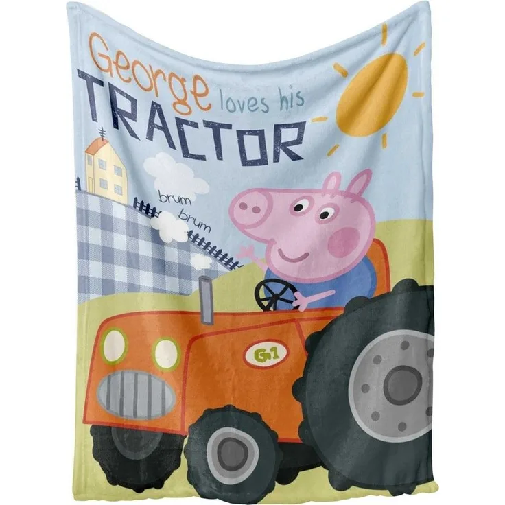 Peppa Pig Wutz George Fleecedecke Schmusedecke Kuscheldecke 100x140 cm