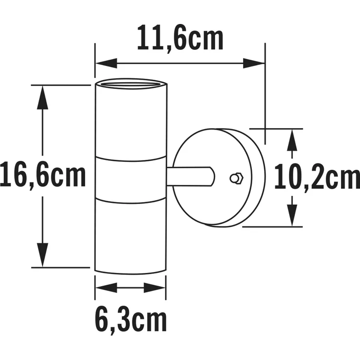 KONSTSMIDE No. 7571-300 Aussenwandleuchte Modena 2-flammig GU10 grau IP44 – Bild 4