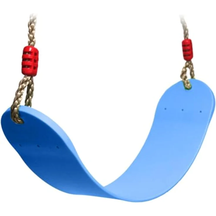 EXTSUD Schaukel Outdoor, Elastischer Kinderschaukel Eva weichen Bord U-Schaukel Brettschaukel Schaukelsitz Schaukelbrett Garten Spielzeug Kinder, Blau – Bild 1