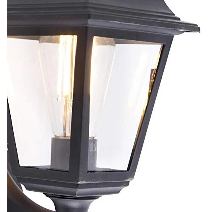 Qazqa Außen-Wandleuchte Capital, ohne Leuchtmittel, E27, Schwarz, Klassisch / Antik, Kunststoff, 1-flammig – Bild 7