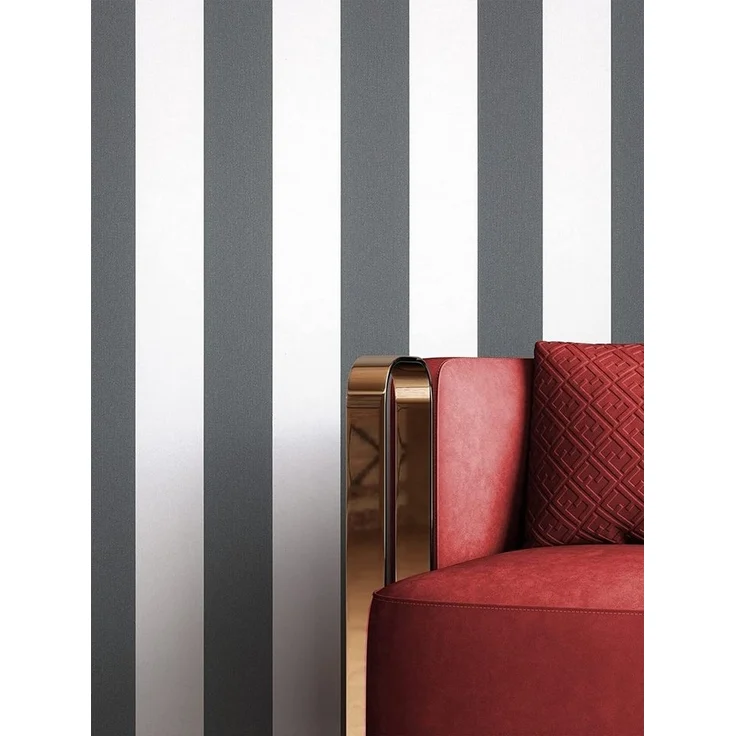 Newroom Vliestapete, Schwarz Tapete Landhaus Streifen - Streifentapete Weiß Modern Linien für Wohnzimmer Schlafzimmer Flur – Bild 2