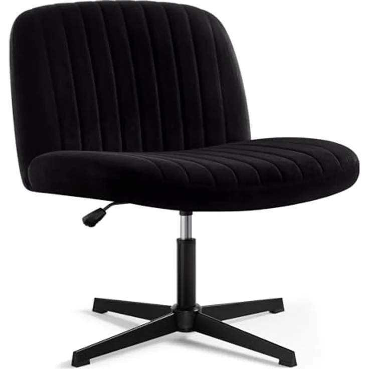 Intimate WM Heart Bürostuhl Ohne Armlehnen, Ergonomischer Schreibtischstuhl (Lesesessel mit 10cm dickem Sitzkissen), Drehstuhl Ohne Rollen, Höhenverstellbar Stuhl mit Wippfunktion – Bild 2